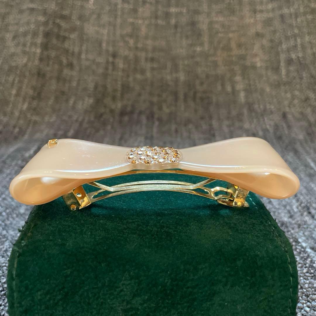 ななな美品☆フランス製 アレクサンドルドゥパリ ストーン装飾 バレッタ☆