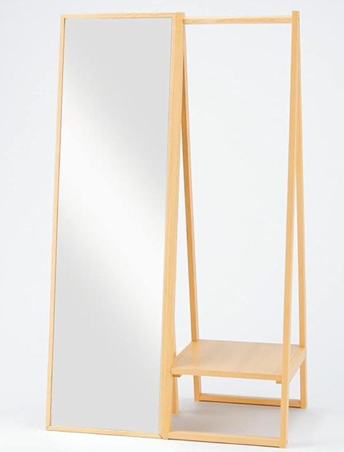 【引き取り可】無印良品　オーク材ミラー　大