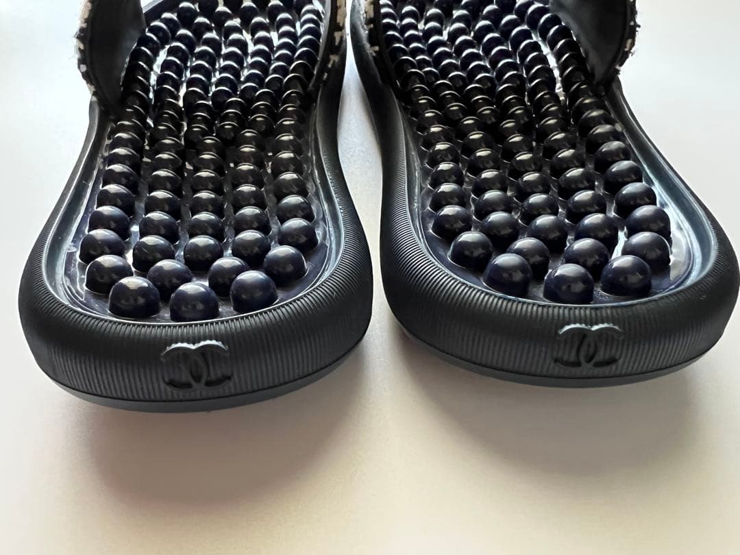 CHANEL ツイードビーチサンダル 37