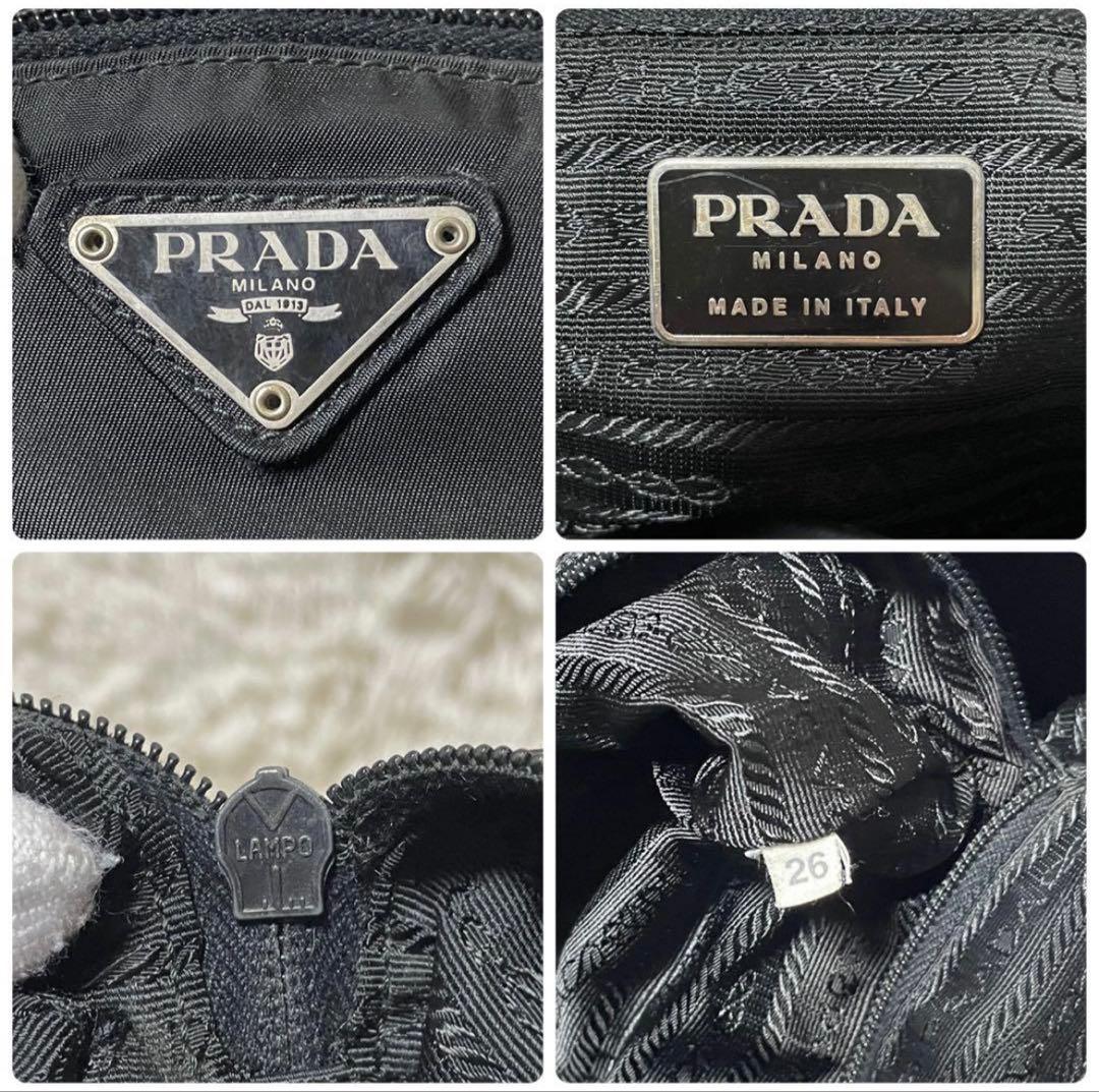 【良品】PRADA プラダ　カメラバッグ　ナイロン　ブラック　黒　斜め掛け