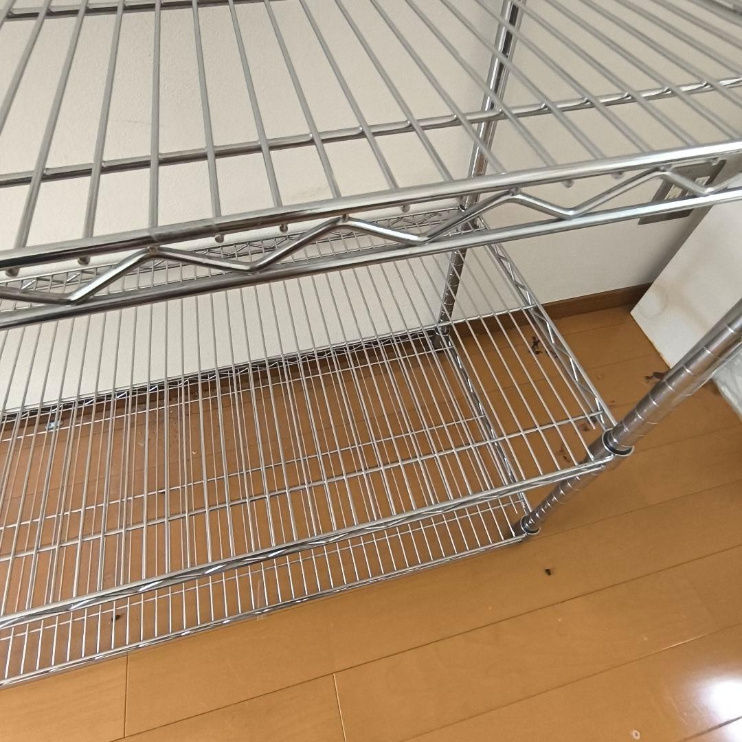 【ラスト1！120cm】スチールラック 5段 シルバー 棚板1枚追加 値引き可