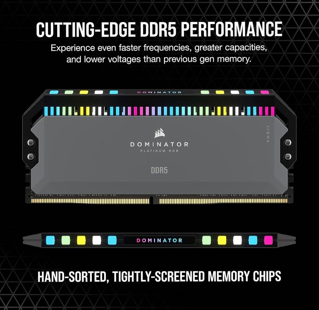 メモリー CORSAIR DOMINATOR PLATINUM RGB DDR5 32GB