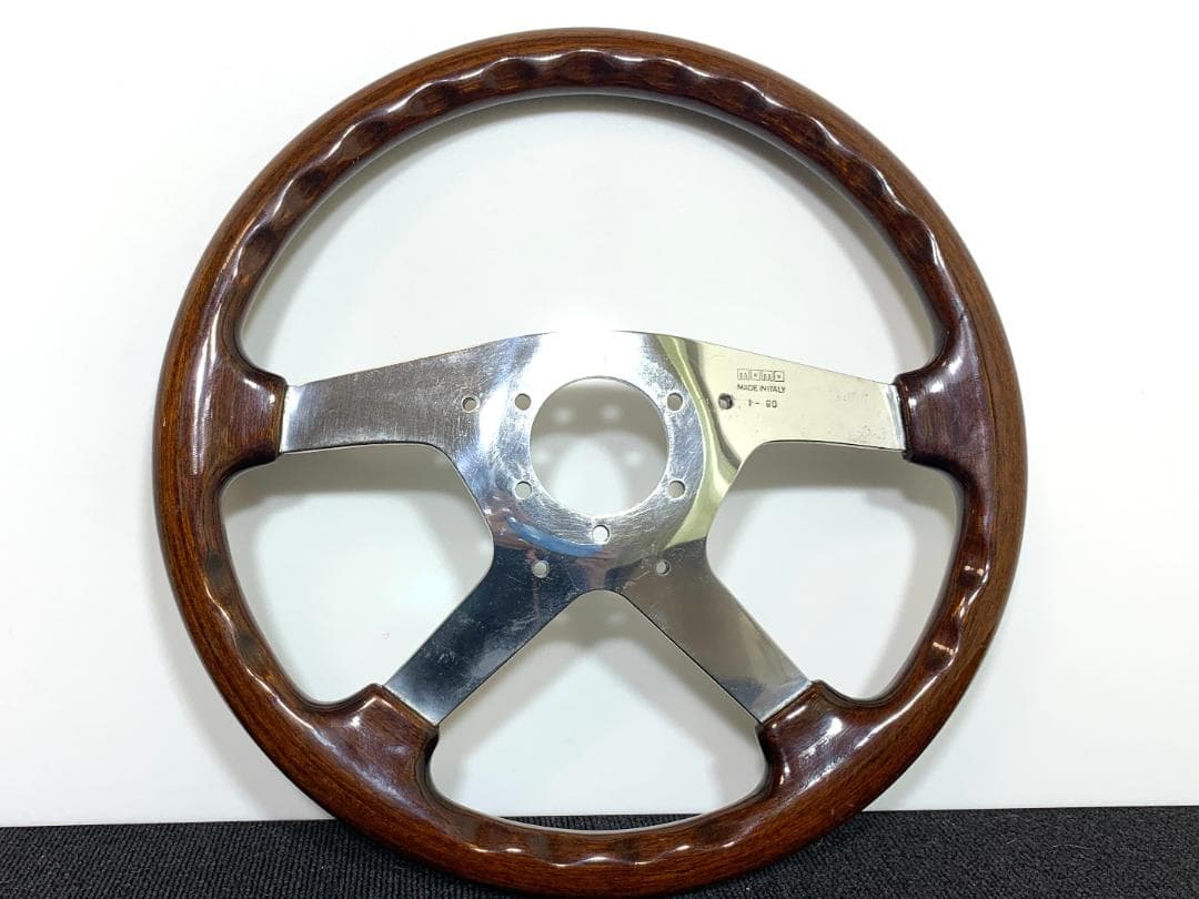 モモ ウッド ステアリング 4スポーク 36パイ 90年製 希少モデル 当時物