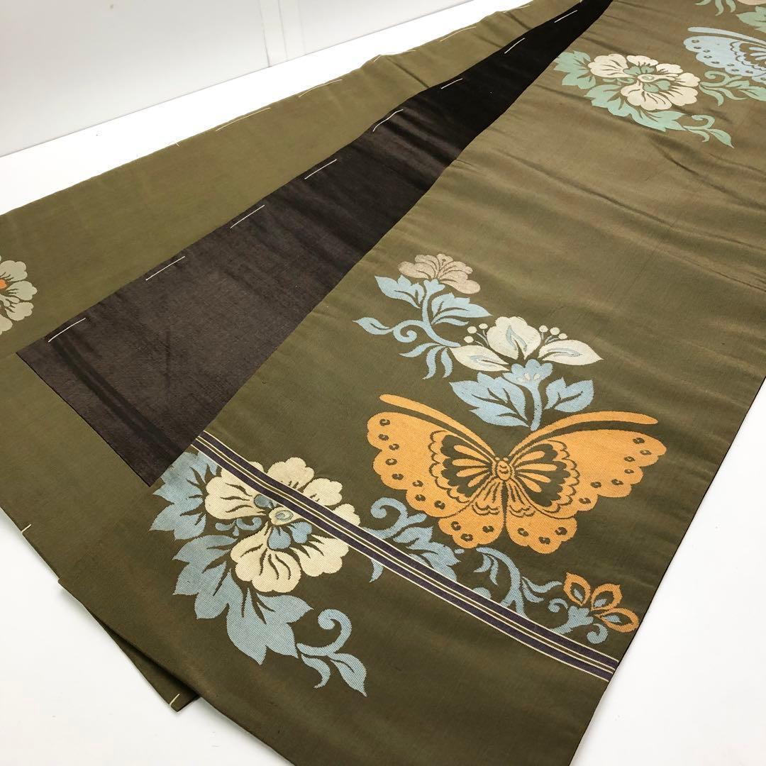 アンティーク帯 昼夜帯 蝶々 花唐草模様 AO-3124