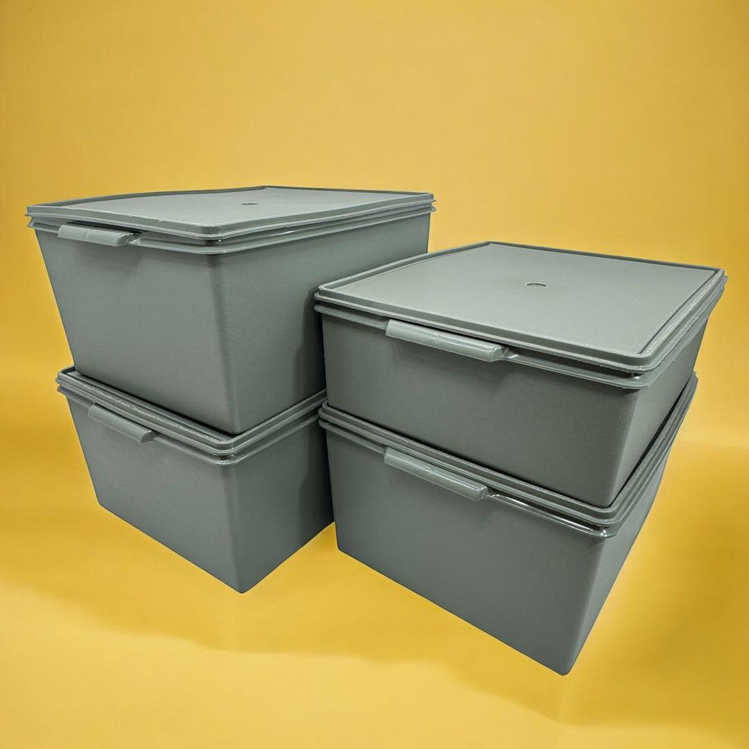 タッパーウェア スーパーケース 4個 セット 収納ケース