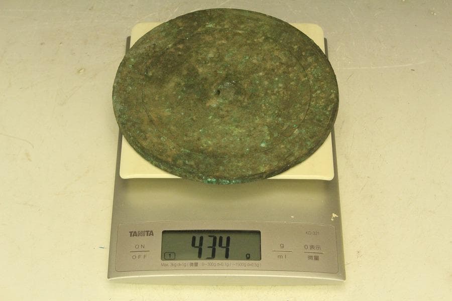 中国美術 青銅鏡 饕餮紋 時代物(HA507)