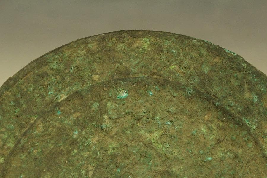 中国美術 青銅鏡 饕餮紋 時代物(HA507)