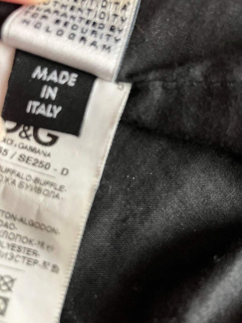 【希少美品】直営店購入品D&G ブラックレザーライダース 40サイズ