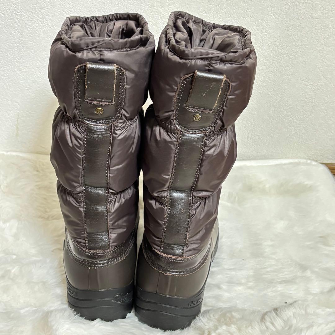 ほぼ新品 ☆ HUNTER スノー キルトブーツ UK4 ブラウン 上質 防水