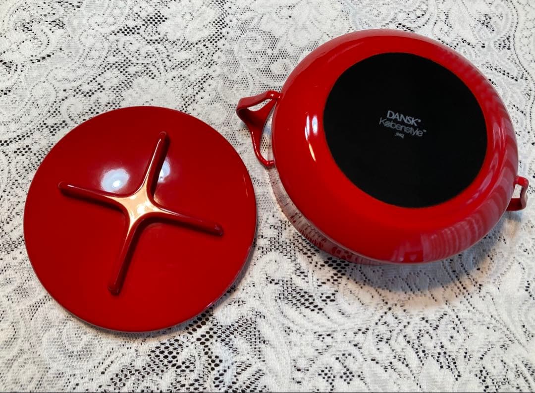 【新品★DANSK】Køkkenstyle/両手鍋/赤レッド/ダンスク