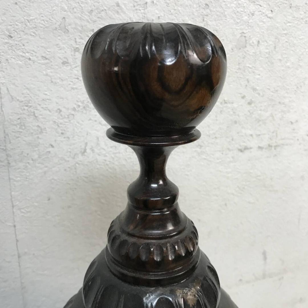 大型 壷 花器 木製 木彫り 龍 レトロ 高さ83cm×24cm×24cm