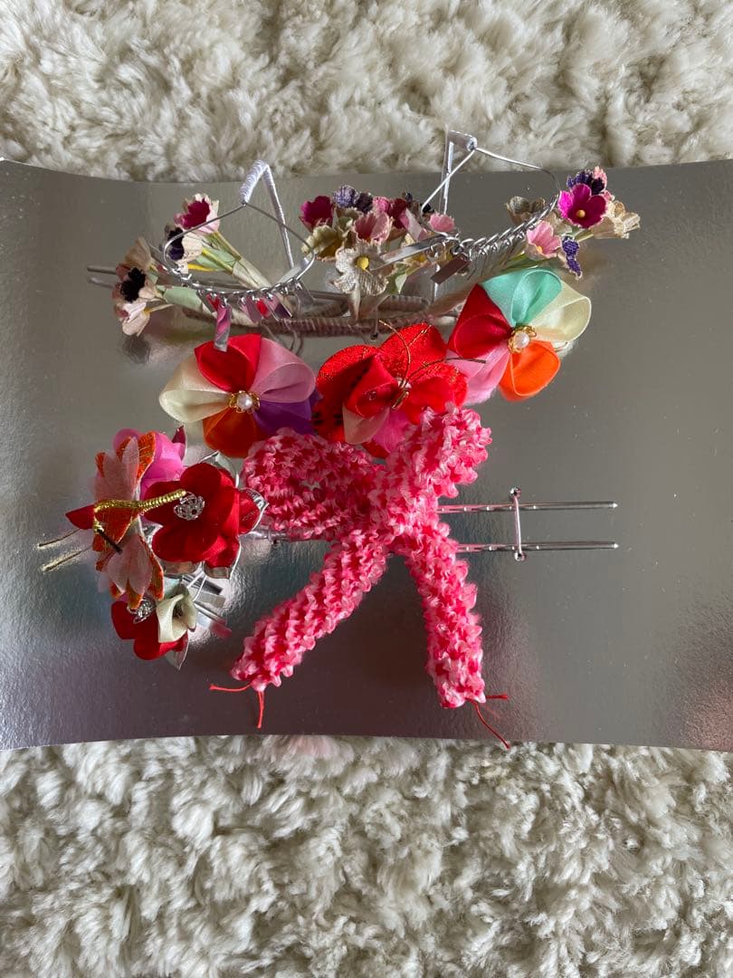 【新品正絹】七五三　晴れ着の丸昌 7歳正絹着物フルセット