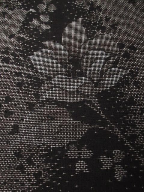 未着用に近い！純泥染＊７マルキ＊本場奄美大島紬＊幻想的＊着物＊１６０ｃｍ＊裄６４