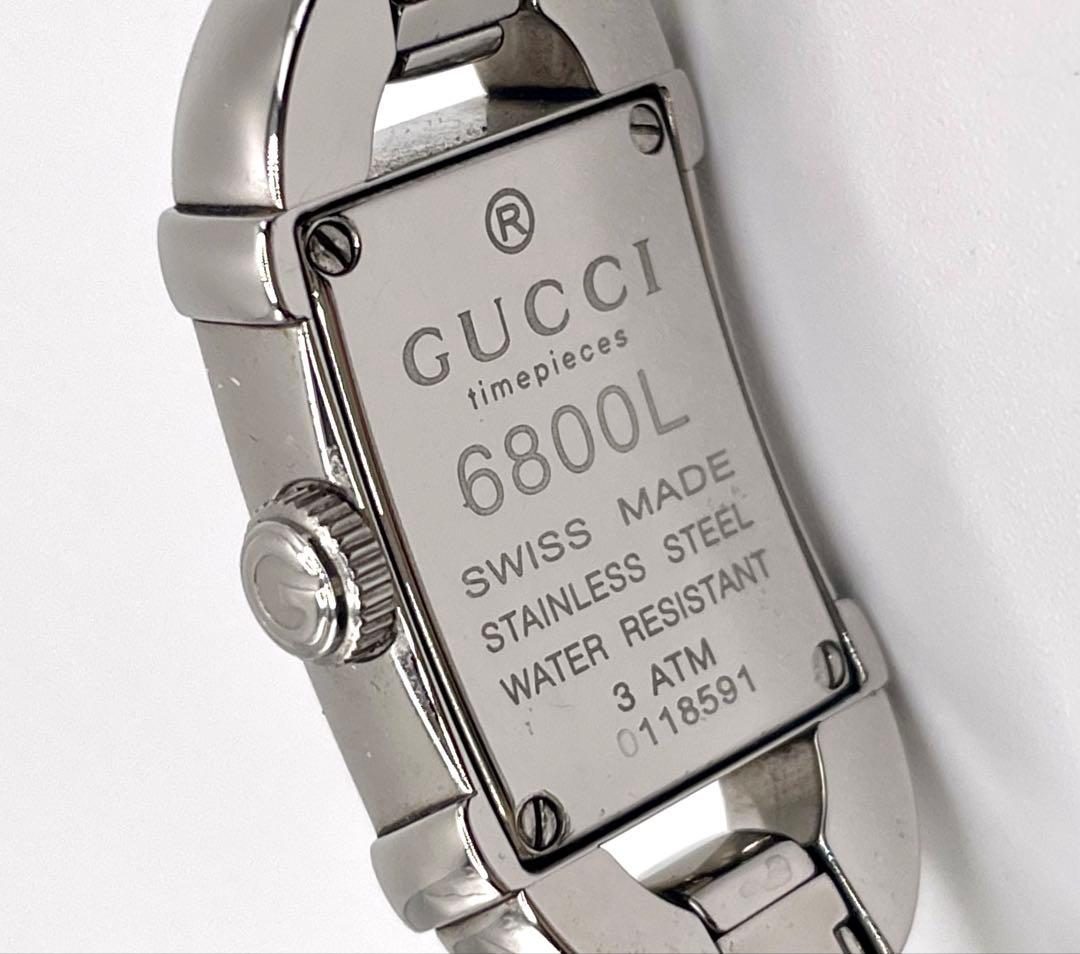 【稼働確認・電池交換済み】GUCCI レディース腕時計 ホースビット6800L