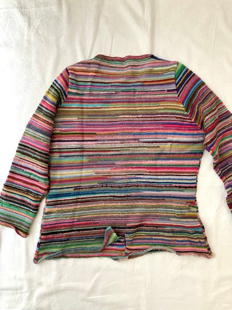 クラフトヒロ CRAFT HIRO ストライプ マルチ ニット カーディガン