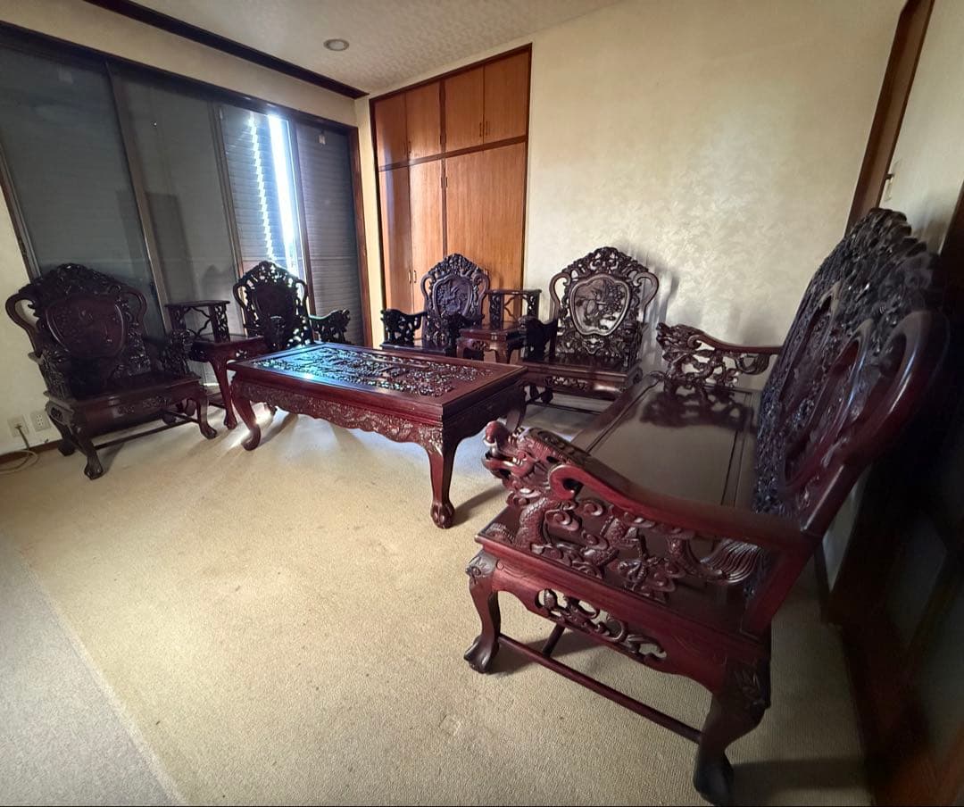 アンティーク家具 紅木家具 サイドテーブル