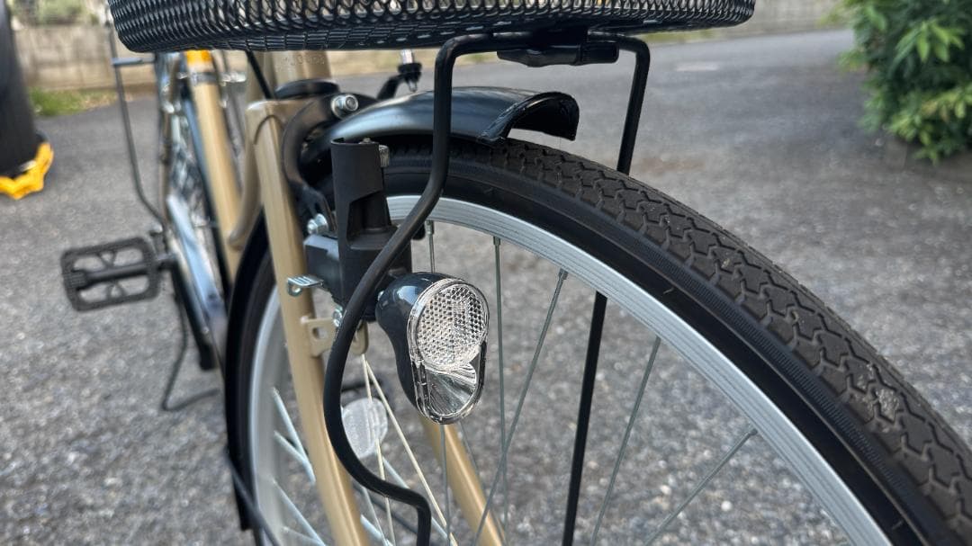 【美品】ママチャリ 26インチ 変速なし ベージュ 2ヶ月使用