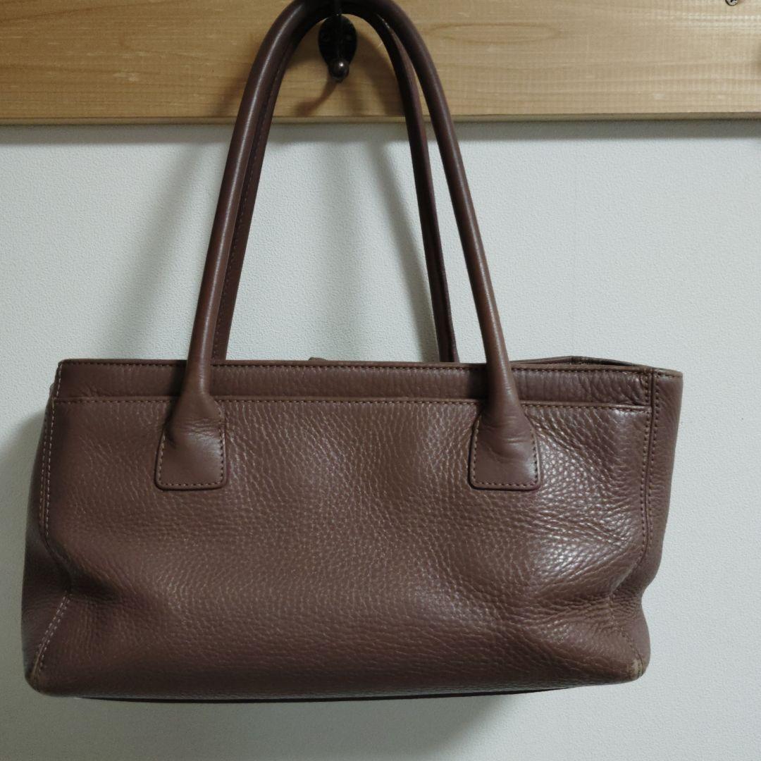 シャネル　ブラウン レザー ハンドバッグ