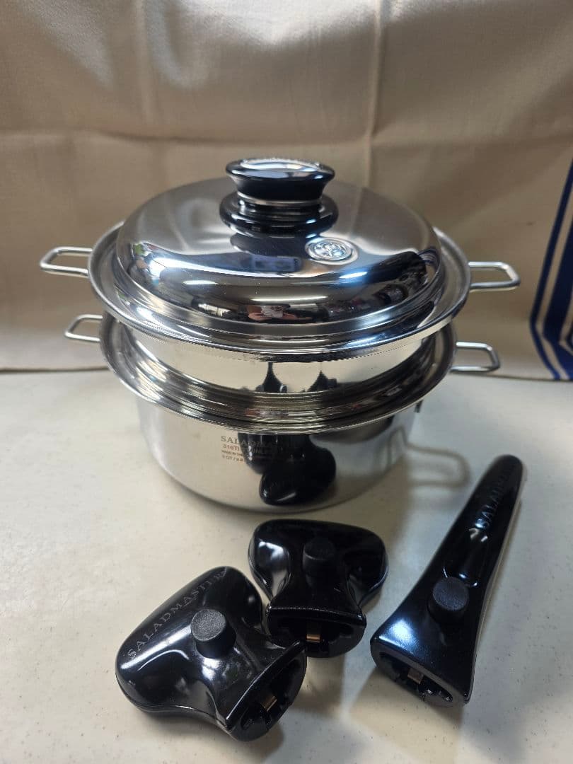 サラダマスター(SALADMASTER) ３QT 深型鍋　&　蒸し器　Set