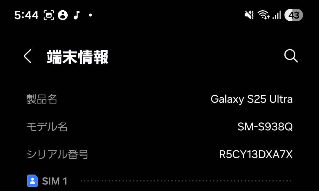 【国内版】Galaxy S25 Ultra 512GB チタニウムグレー