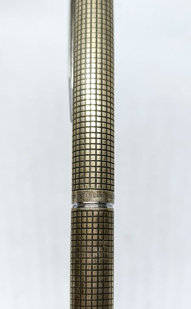 パイロット カスタム スターリングシルバー シャープペンシル 格子柄 銀色 廃番