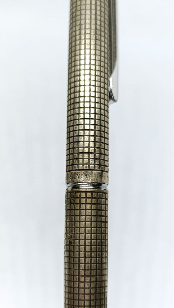 パイロット カスタム スターリングシルバー シャープペンシル 格子柄 銀色 廃番