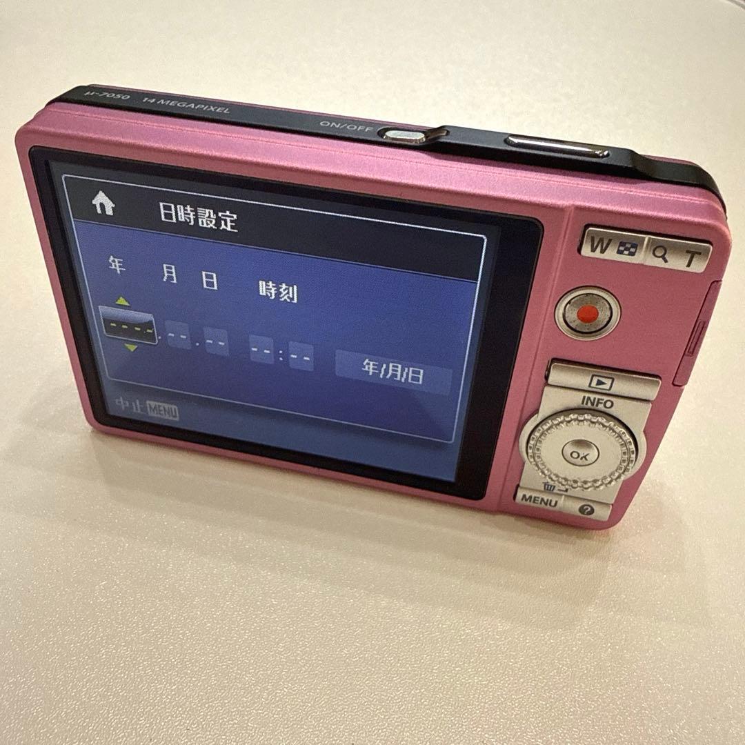 【OLYMPUS】μ-7050 コンパクト デジカメ/ピンク 動作確認済