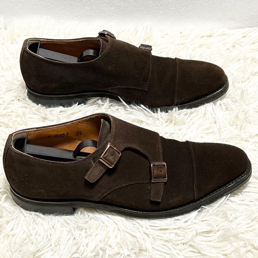 ✨良品✨SCOTCH GRAIN F-910ダブルモンク ブラウン レザー25㎝
