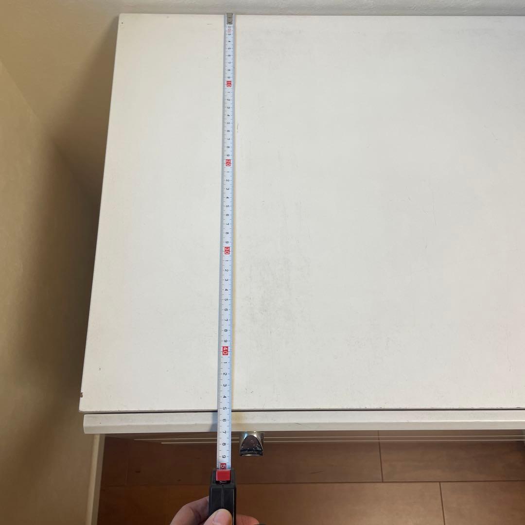 ホワイト木製チェスト 3段