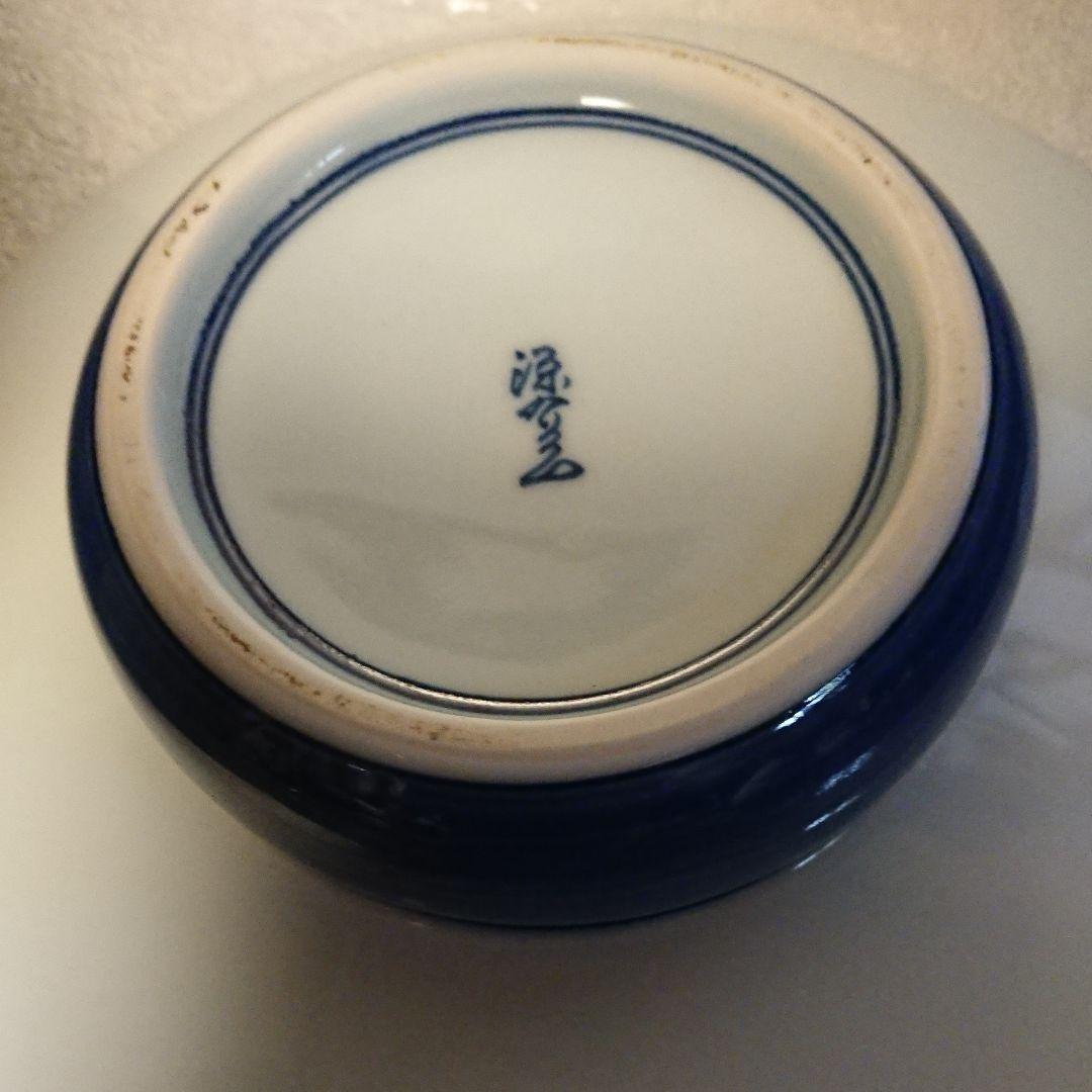 有田焼 源右衛門 染錦水鳥図 大灰皿