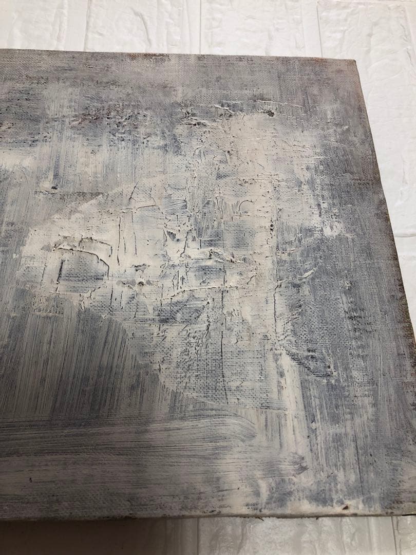 油絵（抽象画）モノクローム　Ｆ4