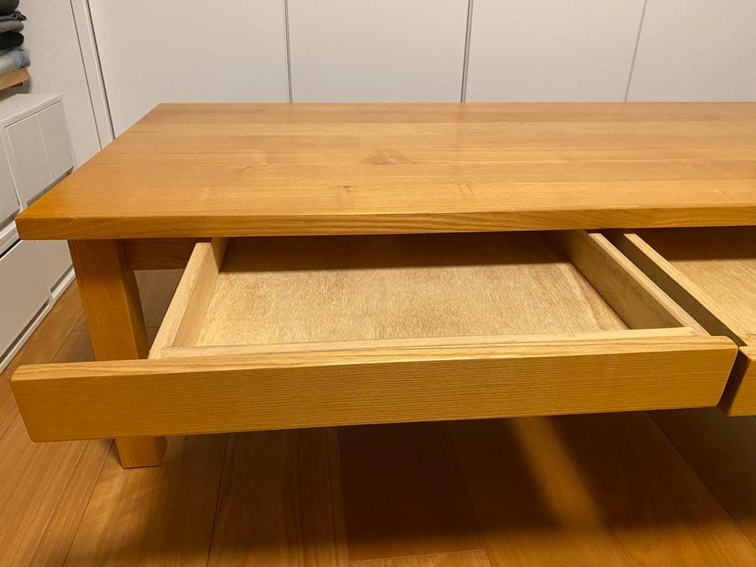 無印良品　MUJI タモ材　ローテーブル　天然木　廃盤