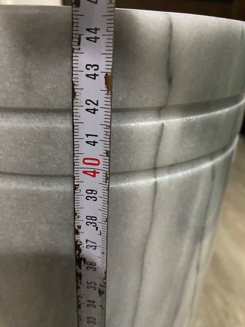 美品 大理石 傘立て 白/グレー マーブル柄 玄関装飾 アンブレラスタンド