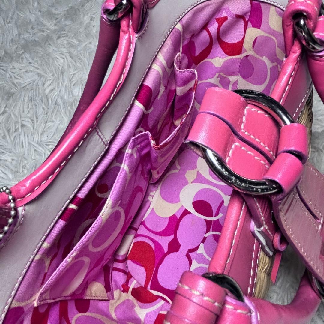 ✨美品✨ COACH カゴバッグ バタフライストロー 肩掛け 可愛い