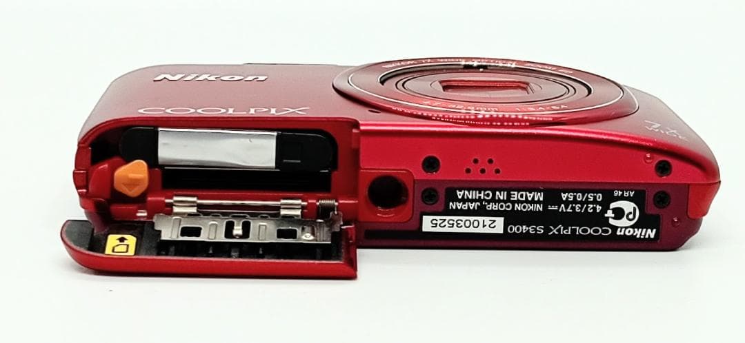 Nikon COOLPIX S3400 赤 7倍光学ズーム 充電器付き 美品