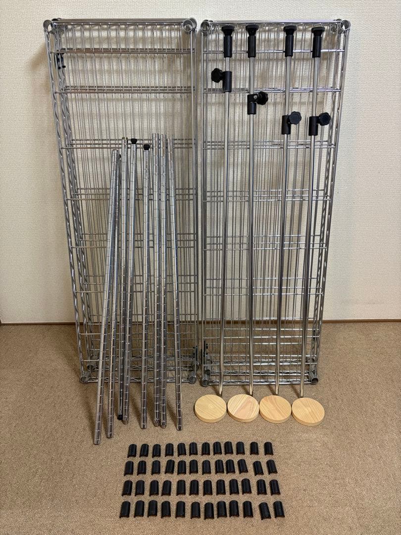 サ*ド様 良品 送料込み メタルラック 突っ張り棒 付属品有り アイリスオーヤマ