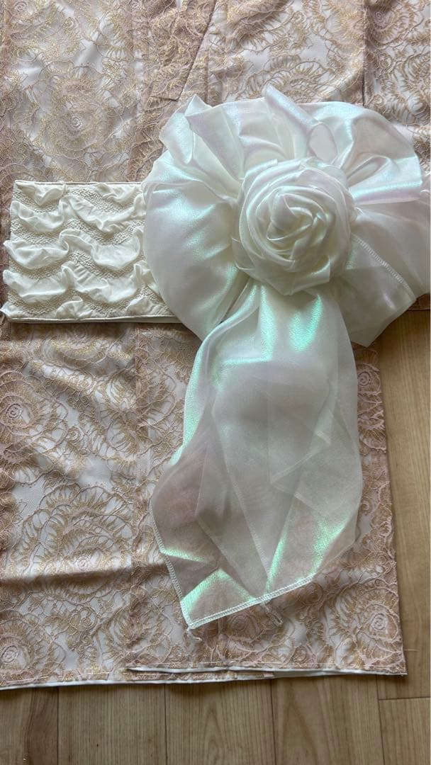 七五三　オリジナル　3歳〜4歳　着物と作り帯❷点セット