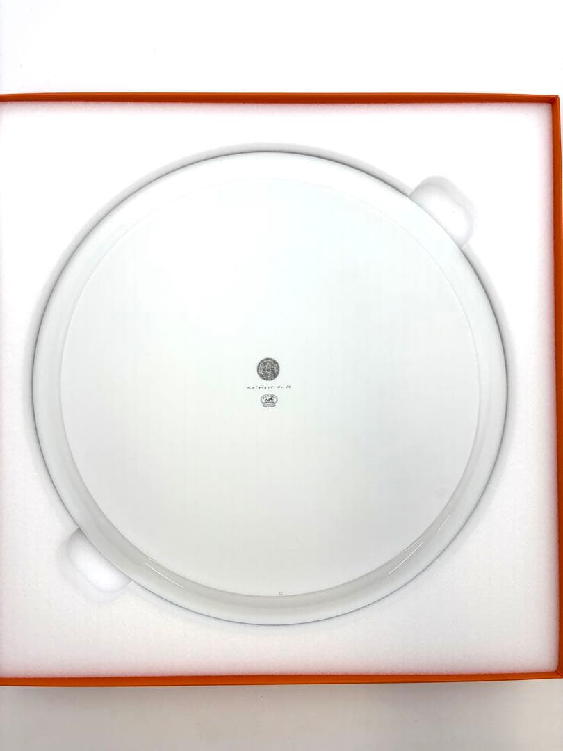 エルメス　モザイク ヴァンキャトル　ゴールドプラチナ　タルトプレートペア　箱付き