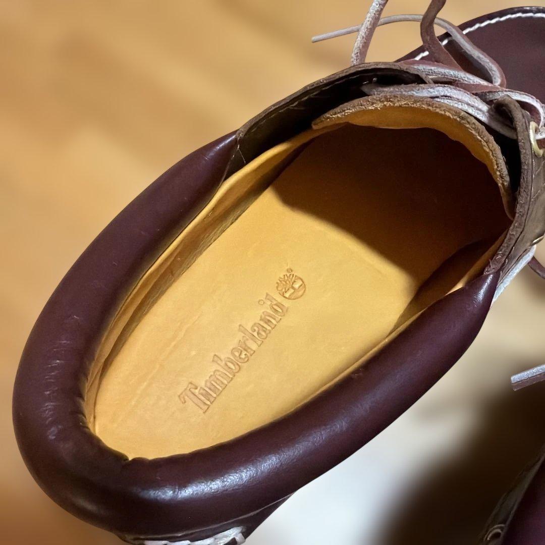 Timberland クラシックラグ 3アイ モカシン バーガンディ 26.5