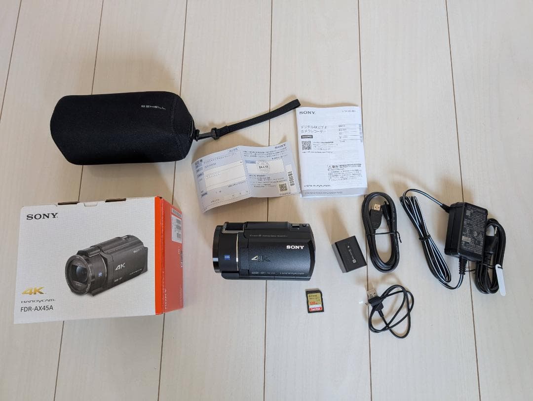 値下げ中【SDカード・ケース付き】SONY 4Kビデオカメラ FDR-AX45A