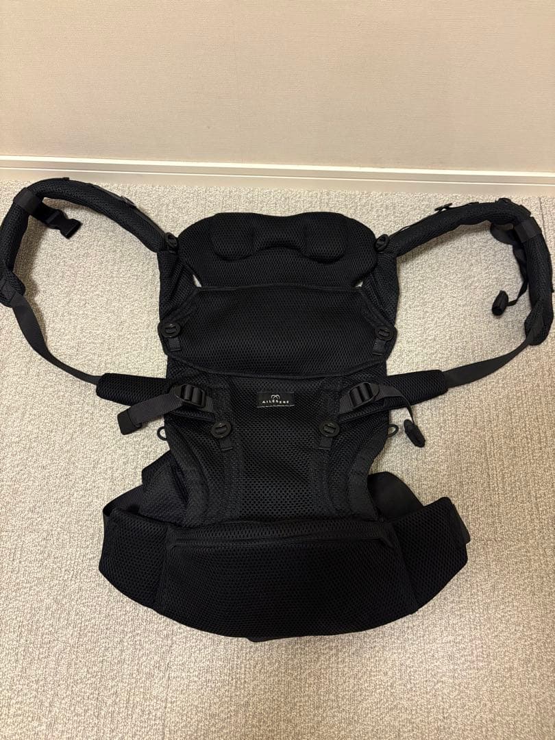 エールべべ ベビーキャリア スリー 抱っこひも BLACK