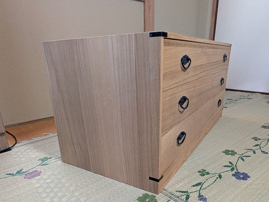 天然木桐3段チェスト