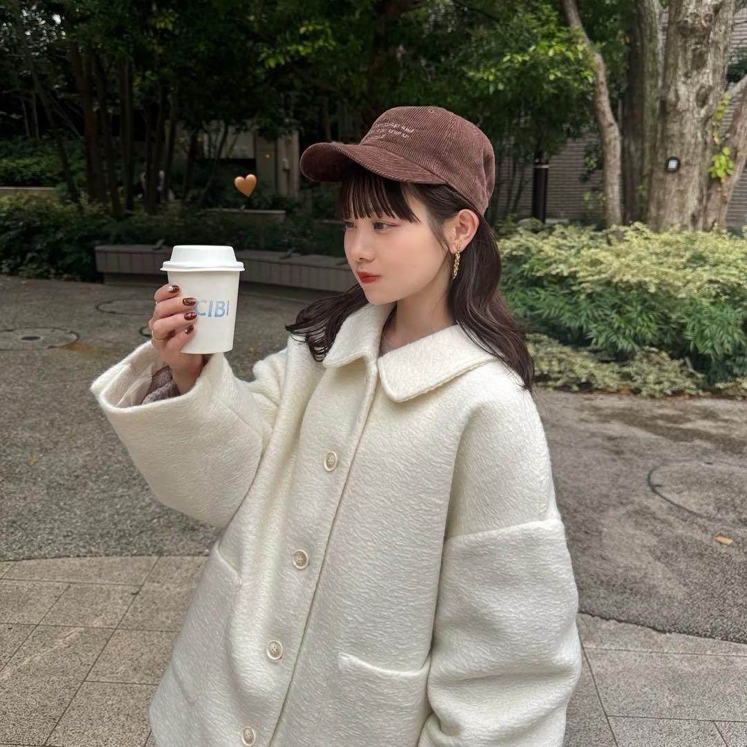 【新品未使用】hinari ジャギーコート