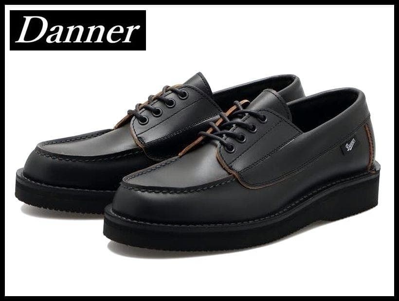 新品 ダナー ブローガン 茶芯 モカシン レザー シューズ 黒 25.5 ③