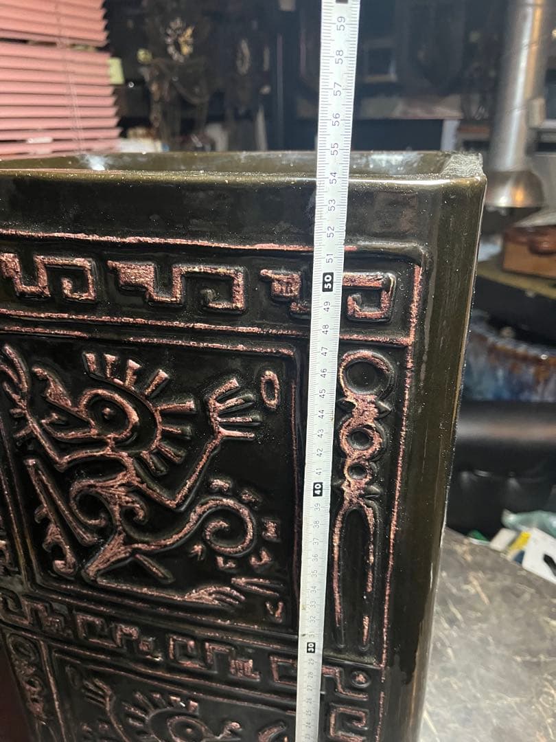 傘立て、陶器傘立て、アジアンテイストの陶器傘立て、中国の傘立て、古代壁画傘立て