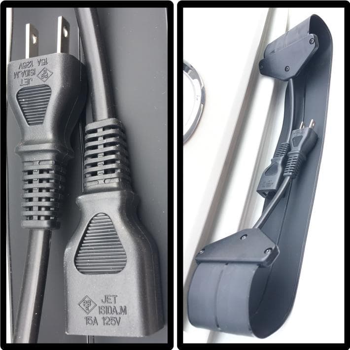 世界で一番薄い0.9mm 電源コード フラットコード 2m 白