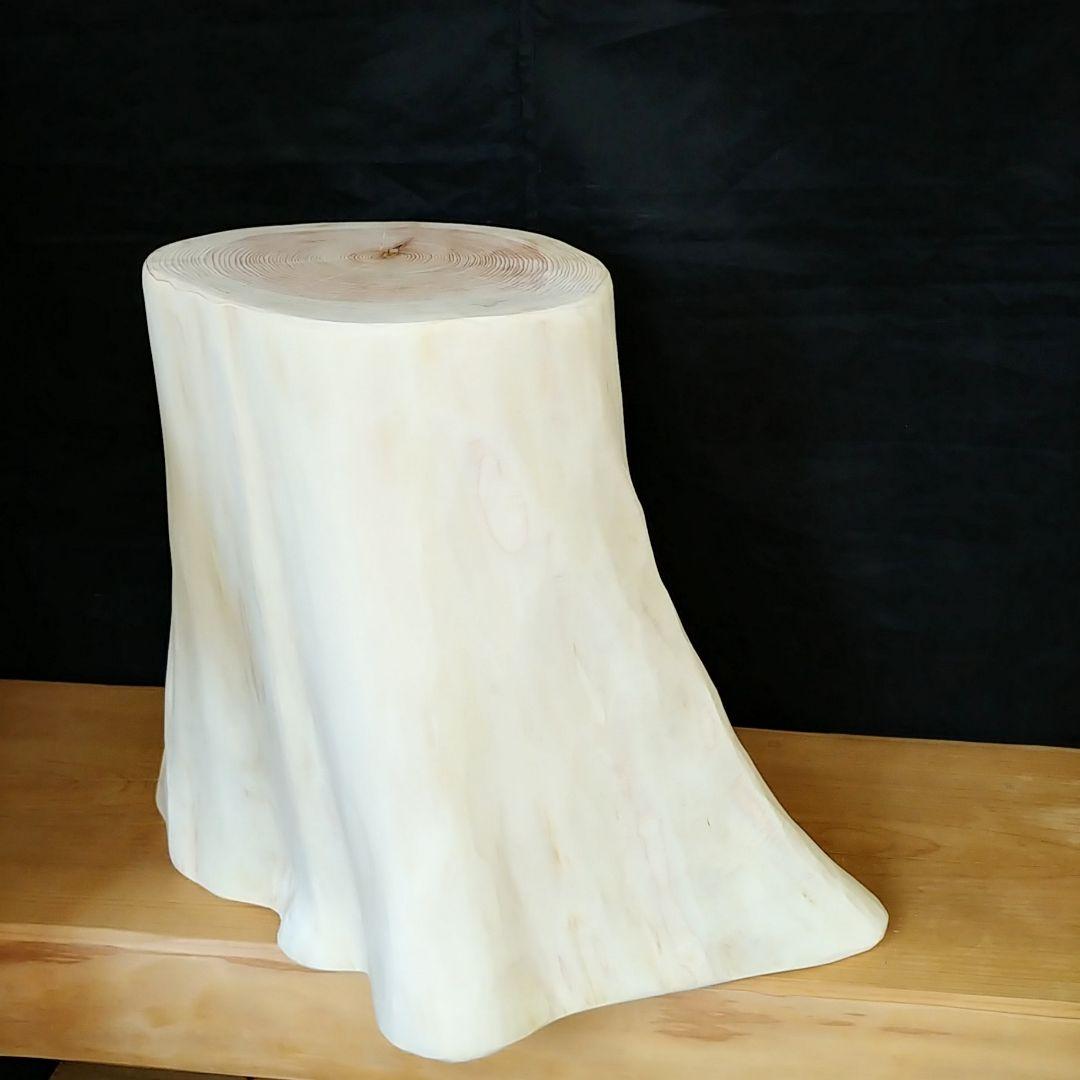 丸太スツール　丸太サイドテーブル　ヒノキ