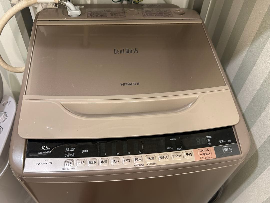 大容量日立 HITACHI Beatwash 洗濯機 10kg BW-V100A