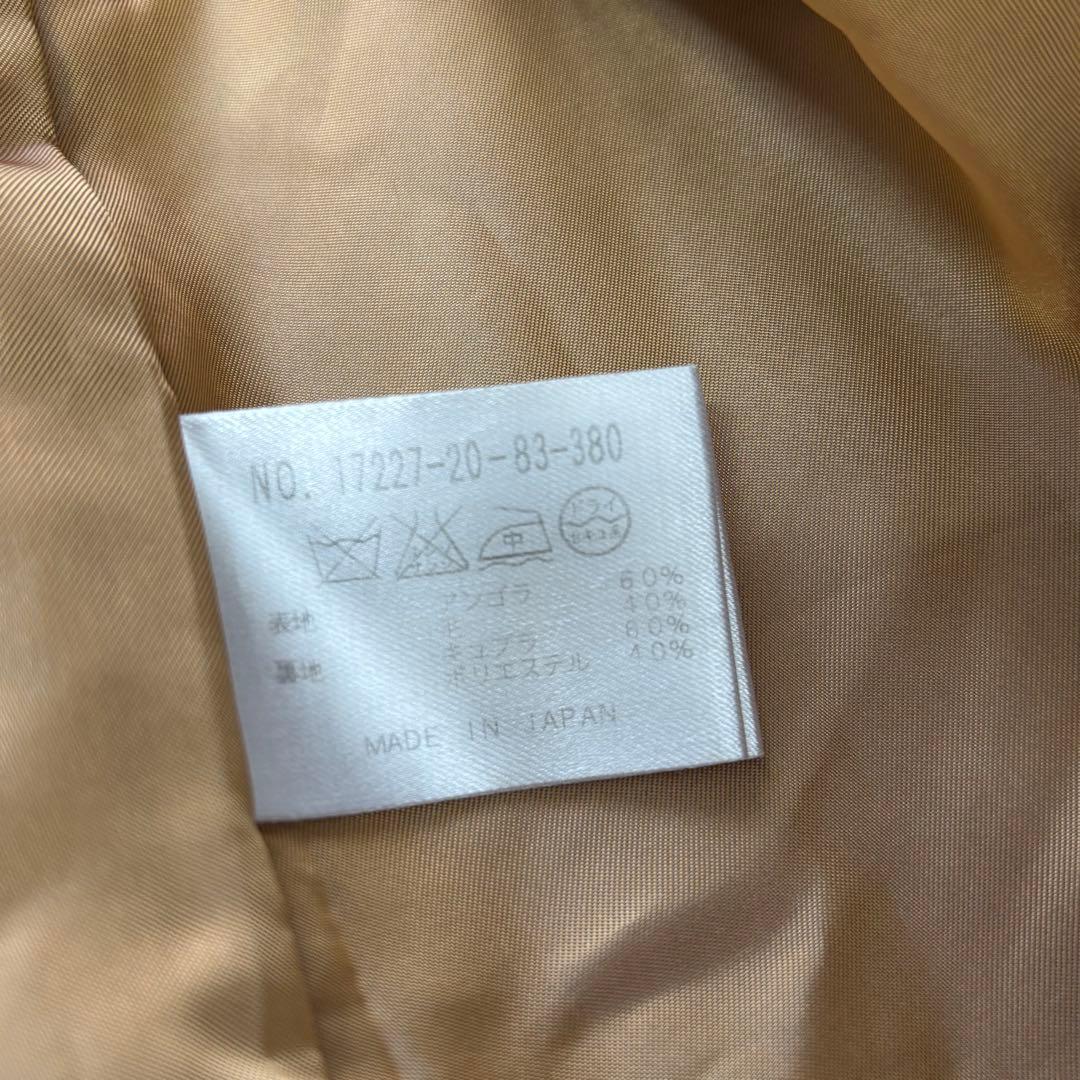 ANAYI アナイ アンゴラ ウールコート 女優襟 ビックカラー キャメル