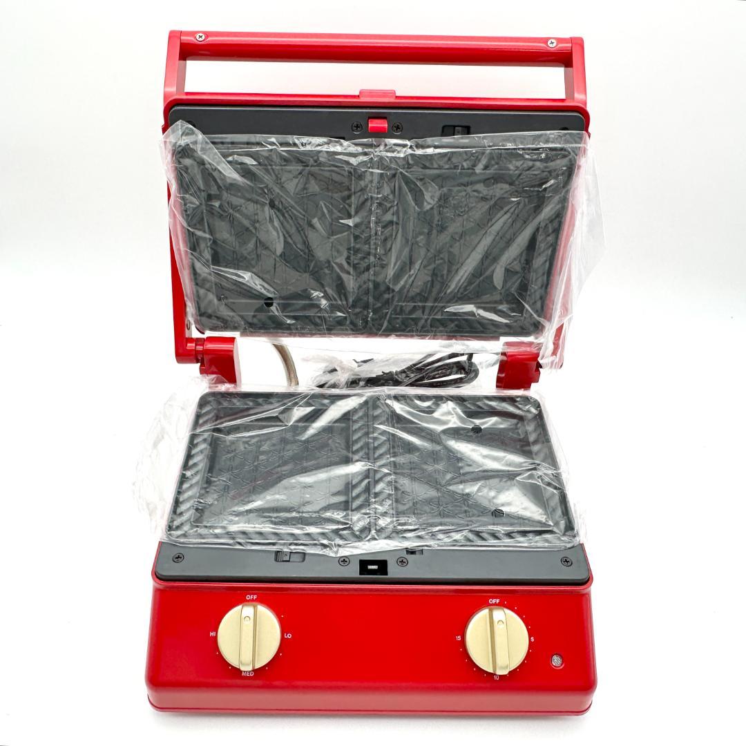 【新品・未使用】BRUNO グリルサンドメーカー ダブル BOE084 レッド